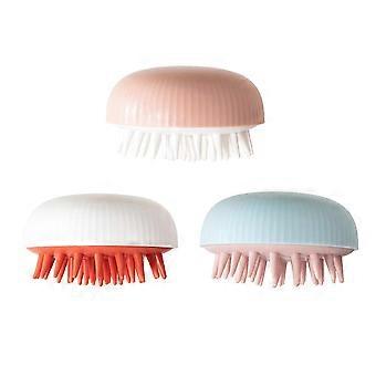 Liangnv 3 Packs Soft Silicone Hair Scalp Exfoliate Massager Shampoo Remove Dandruff Brush Head Dandruff Scrubber Care for The Scalp Promote Hair Growt