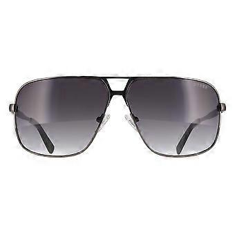Guess Sunglasses GU00070 08B Shiny Gunmetal Smoke Grey Gradient