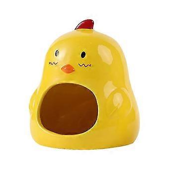 Nid en céramique pour hamster, en forme de poussin, adorable nid pour hamster