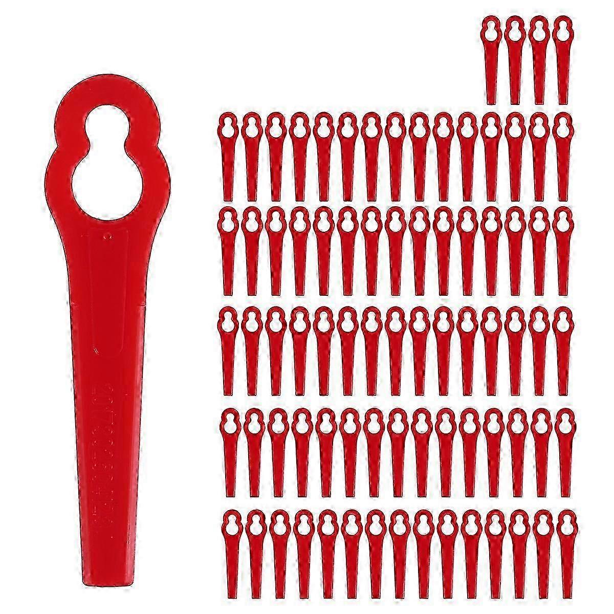 80 stk 8,3 cm plast gresstrimmer blad erstatning gressklipper egnet for Bosch Einhell plen