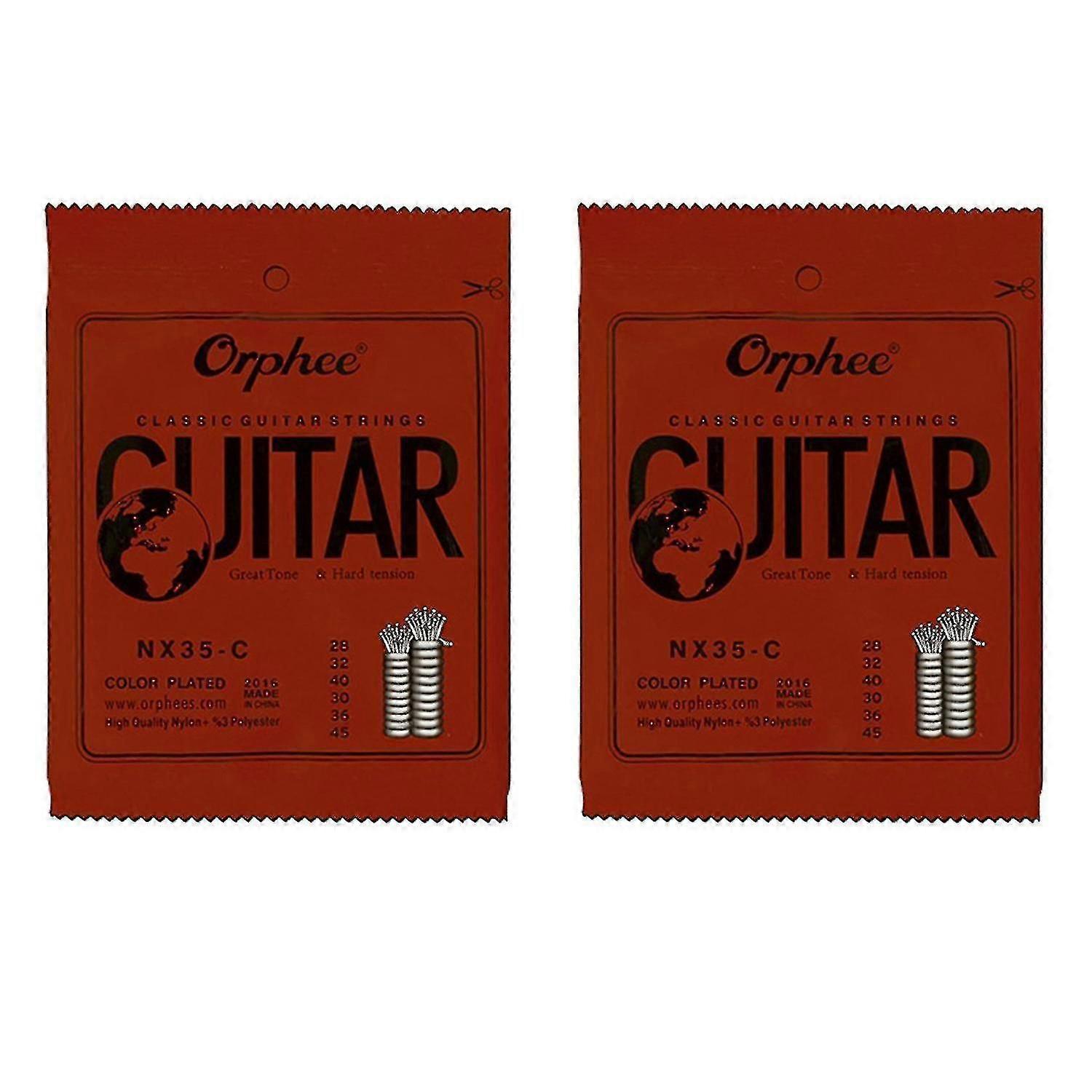 Orphee 6pcs/set Nx35-c Full Set Black Nylon Classical Guitar Strings