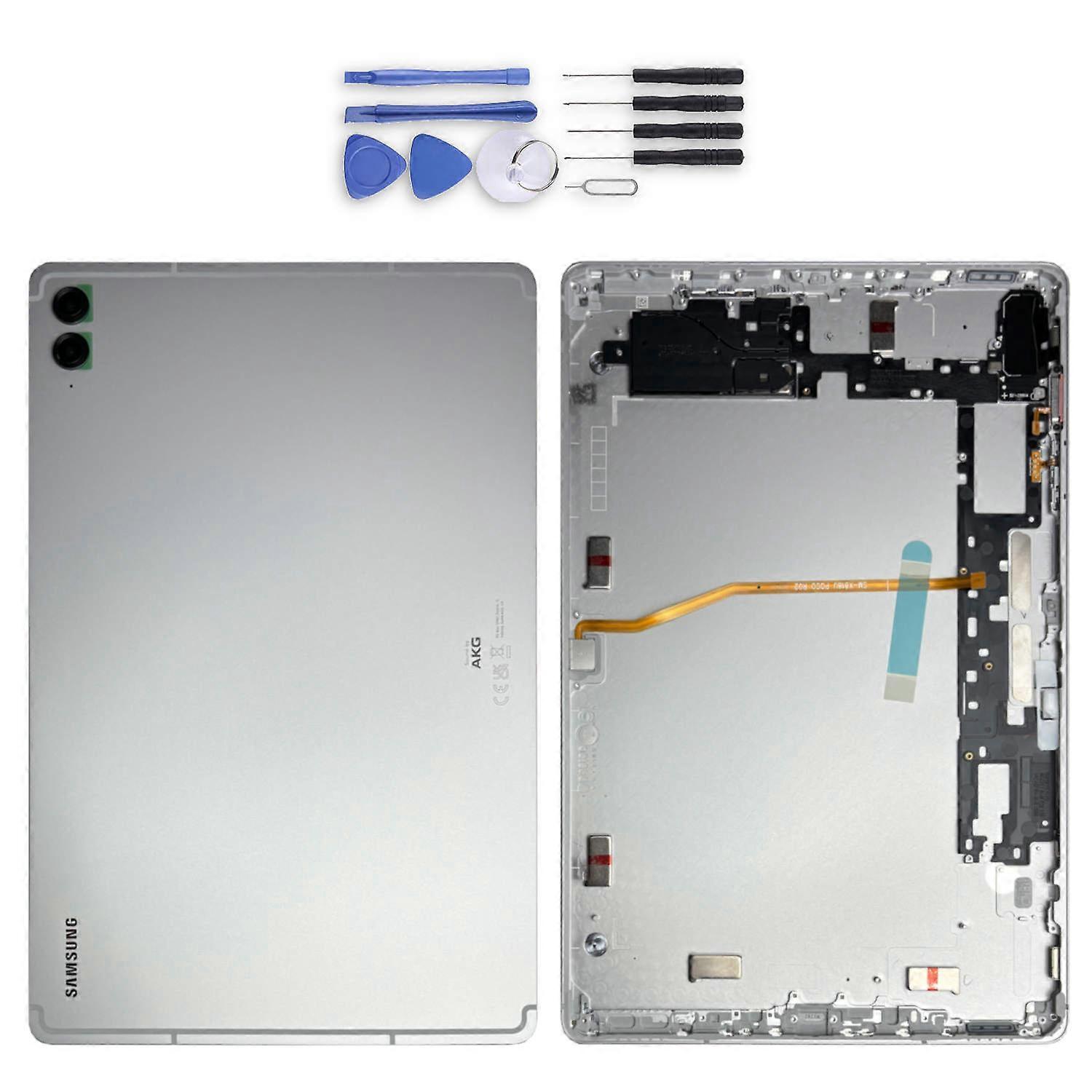 Battery cover for Samsung Galaxy Tab S9 FE Plus GH82-32703B Silver replacement part