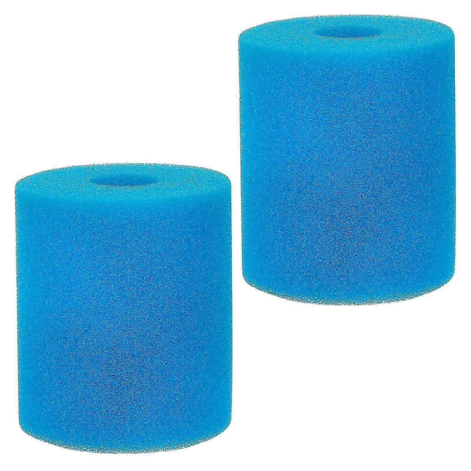 Swimming Pool Filter Sponge Replacement for Pool Pumps 2Pcs Blue Durable