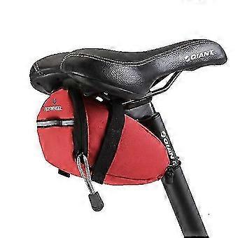 Roswheel 13017 Portable Bike Cycling Saddle Bag Seat Bag Pouch with Reflective Tape (Red) FASTXM