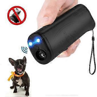 Rechargeable Ultrasonic Bark Control Device, Anti-Bark Trainer with LED Light, 20ft Range, ABS Material