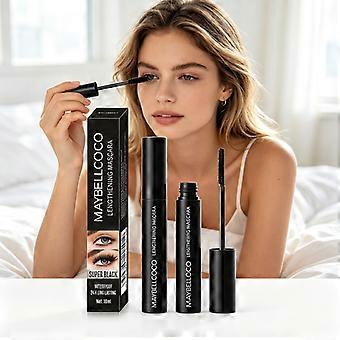 Black Lengthening Mascara 10ml, Smudge-Proof Waterproof 3D Curling Volume Eyelash Mascara, Nourishing Non-Clumping Sweat Resistant Eye Makeup