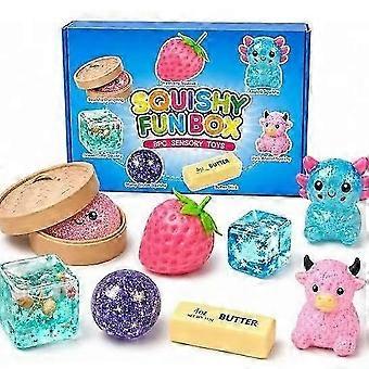 8er-Pack Squishy-Spielzeugbox – Überraschungsset mit weichen Tierfiguren, Mitgebsel für Geburtstagsfeiern, Preise für die Schule – Neu (2026)