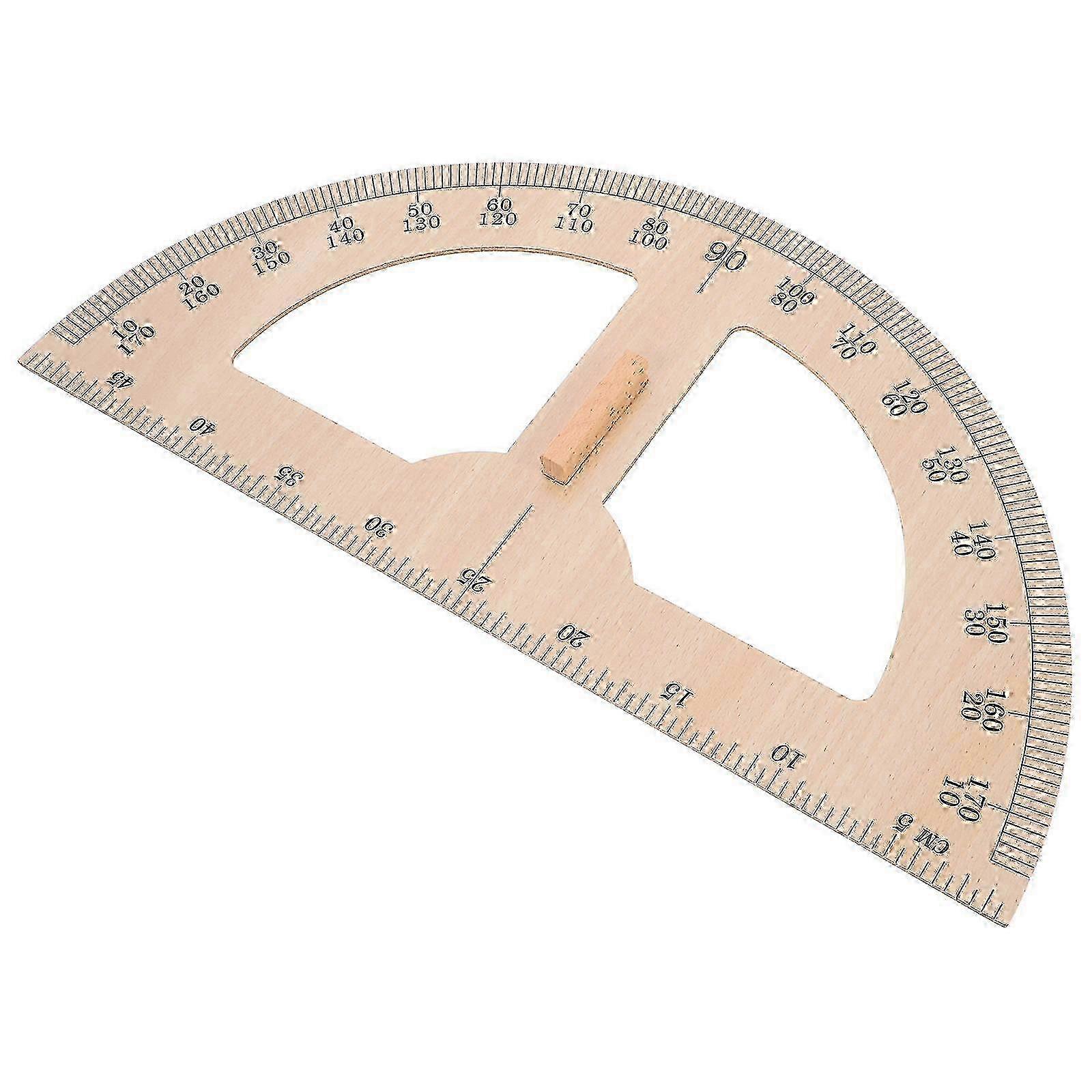 Teaching Tool Wooden Measuring Ruler compatible with Geometry 5Pcs Set