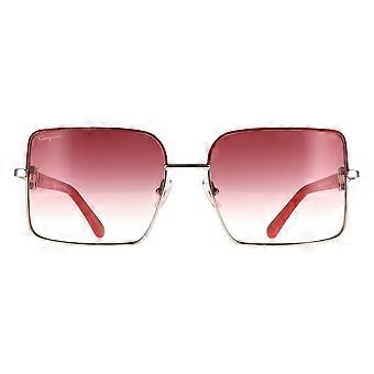 Salvatore Ferragamo Sunglasses SF302SL 049 Silver Red Red Gradient