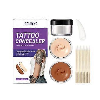 EELHOE Tattoo Concealer, dekking voor lichaamstatoeages, draagbare tweekleurige concealer foundation voor dagelijks gebruik