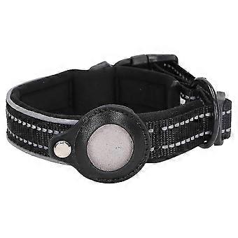 Pet Tracking Collar Locator M Size 13.5-16.5in Black Polyester