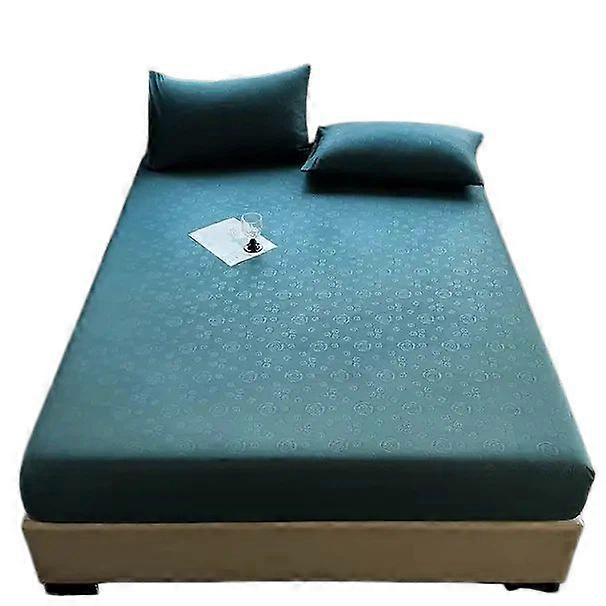 Hypoallergenic Embossed Flannel Bedding Set, Elastic Fitted Sheet with Pillowcases