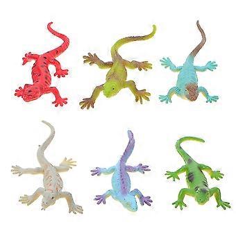 Lizard Toy Fake Lizard Statue for Home Display 6Pcs Pack