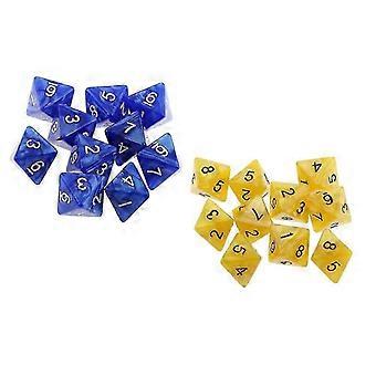 20 Pcs 8 Sided Dice D8 Dados Poliédricos para Dungeons and Dragons MTG TRPG Brinquedos