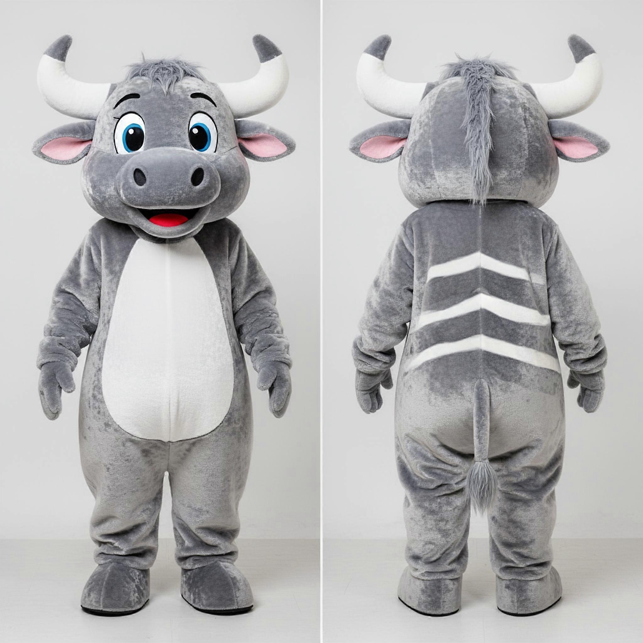 MASTICOT Silver Sleek Zebu Mascot