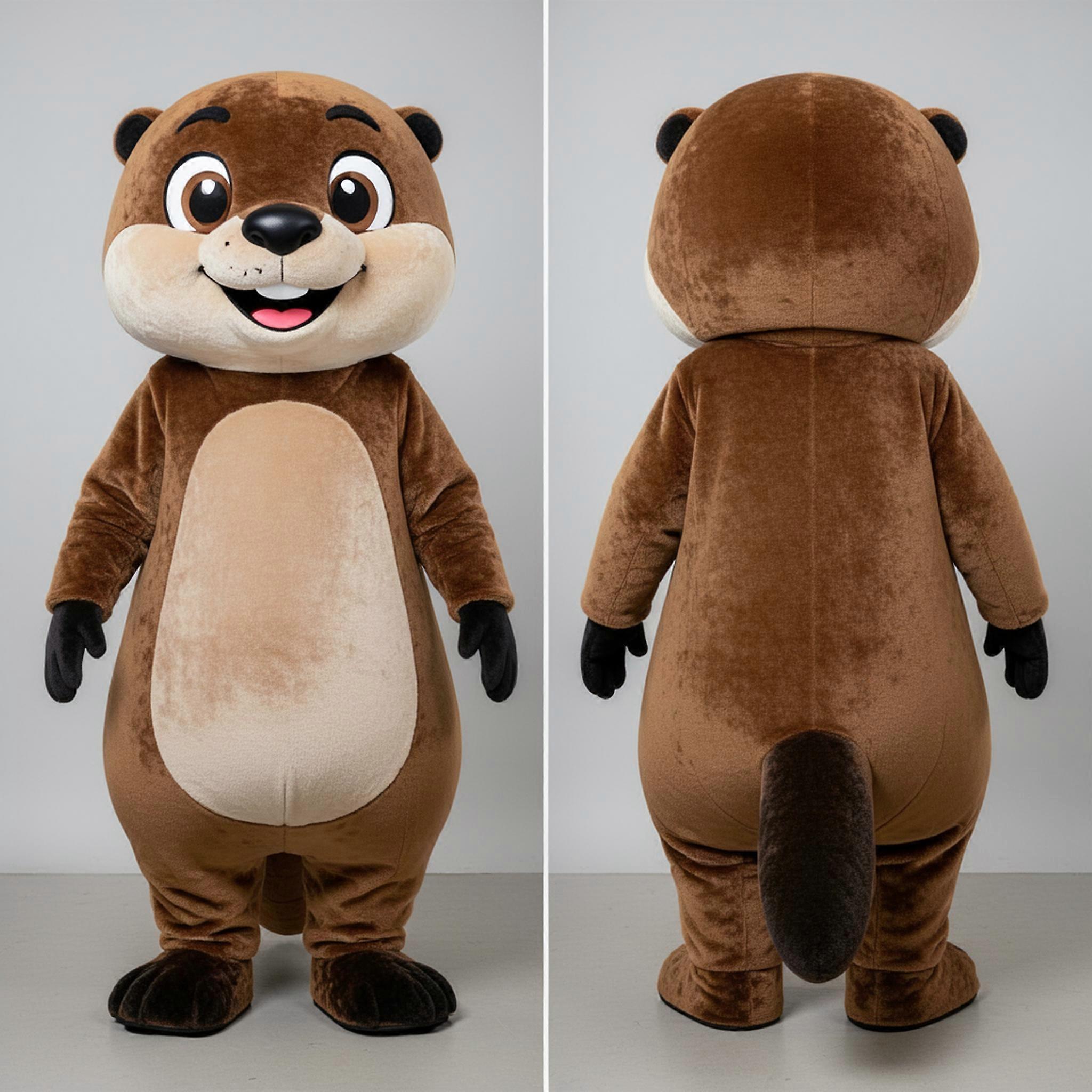 MASTICOT Olive Green Playful Otter Mascot