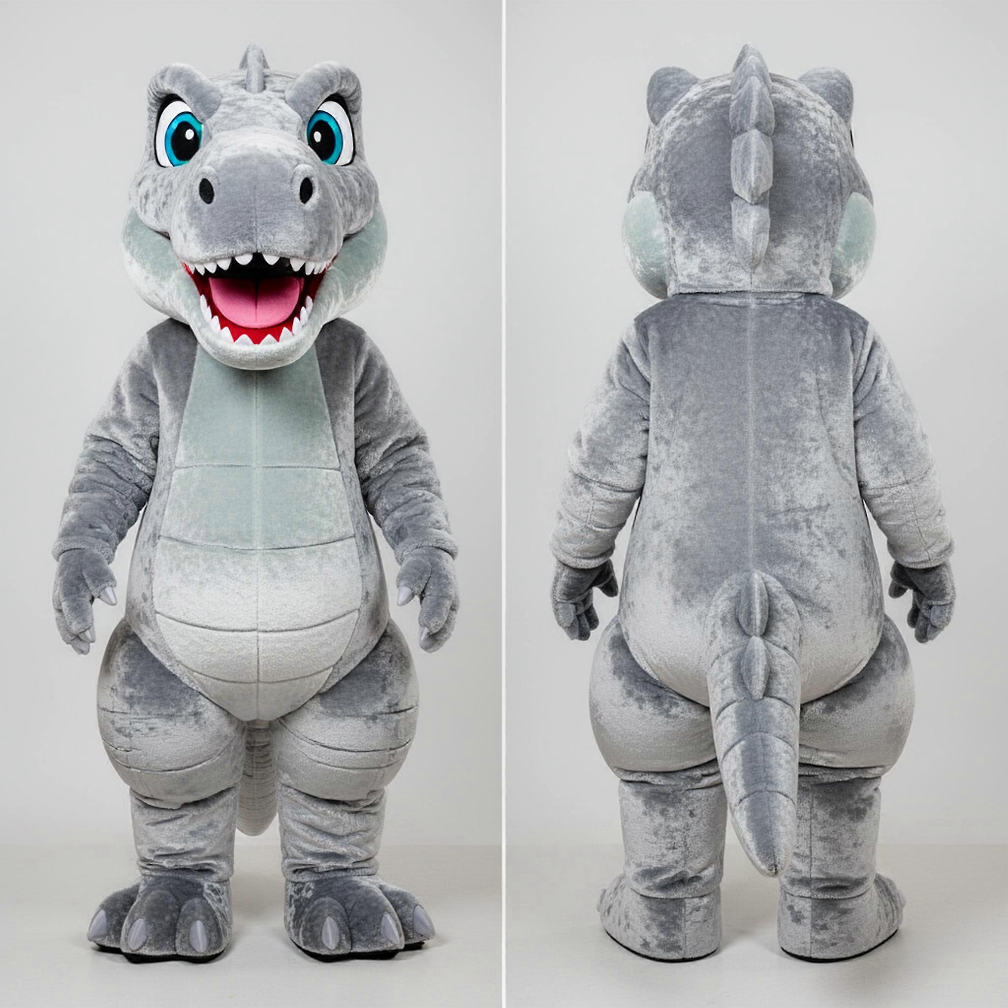 MASTICOT Silver Broad Shouldered Allosaurus Mascot