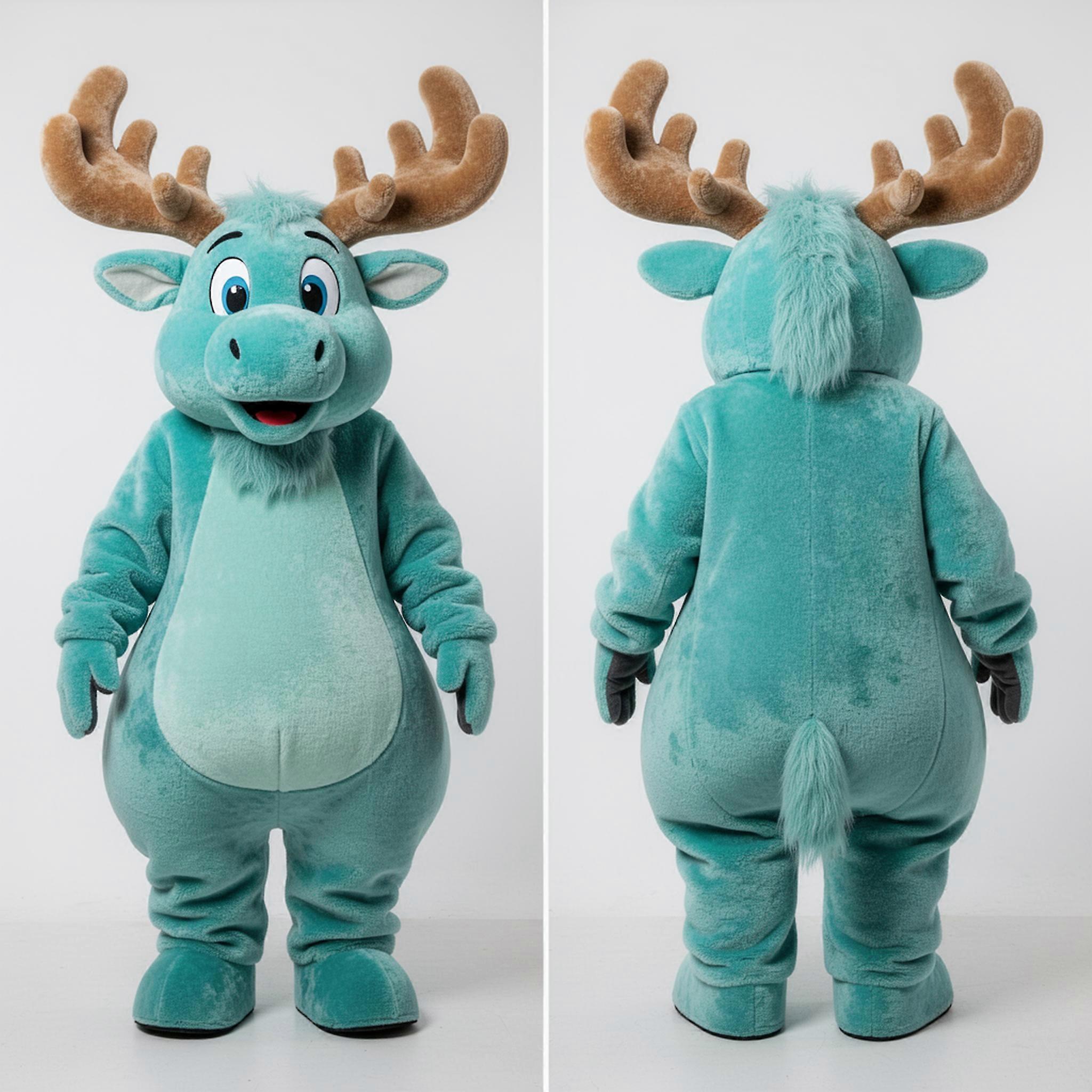 MASTICOT Turquoise Rounded Irish Elk Mascot