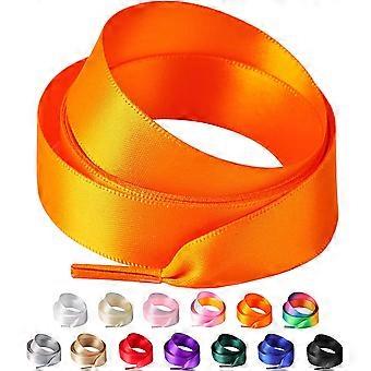 2 Pairs 3/4" Ribbon Shoe Laces Women, Satin Shoelaces for Sneakers