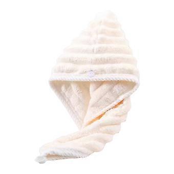 Absorbent Hair Towel Turban with Button for Quick Drying and Care