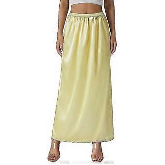 Satiini Lace Half Slip - Pitkä alushame joustavalla vyötäröllä naisille