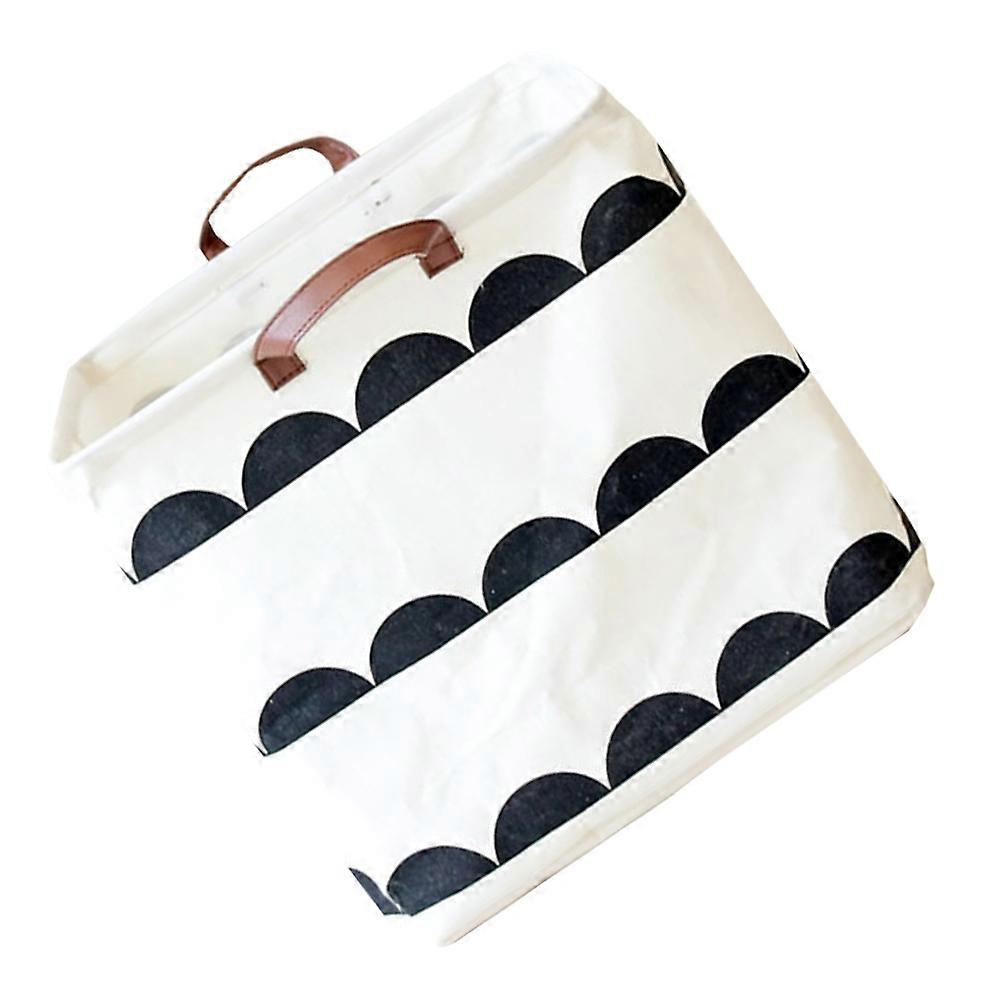 Canvas Foldable Storage Basket Beige for Storage Use