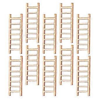 Miniature Ladder Ornaments Wooden for 20Pcs Mini House Decoration
