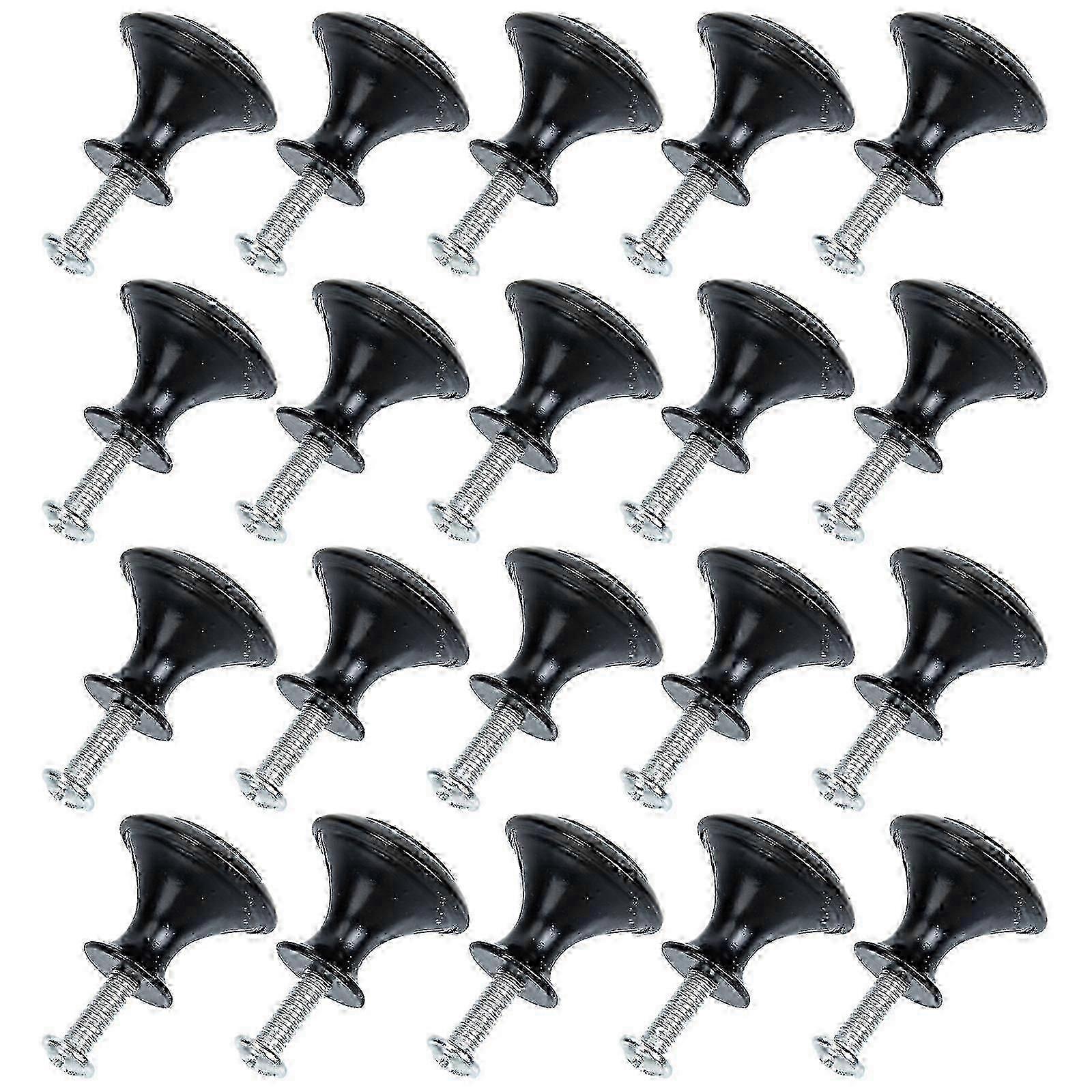 Black Cabinet Knobs Round Door Knobs for Drawer 40Sets 26-27