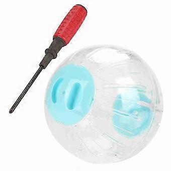 18,5 cm nieuwe modieuze plastic kleine hamster gerbil huisdier rennende joggen oefenbal speelgoed (blauw)