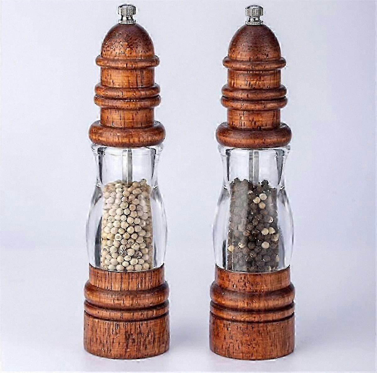 Acrylic Ceramic Salt Pepper Grinder Set