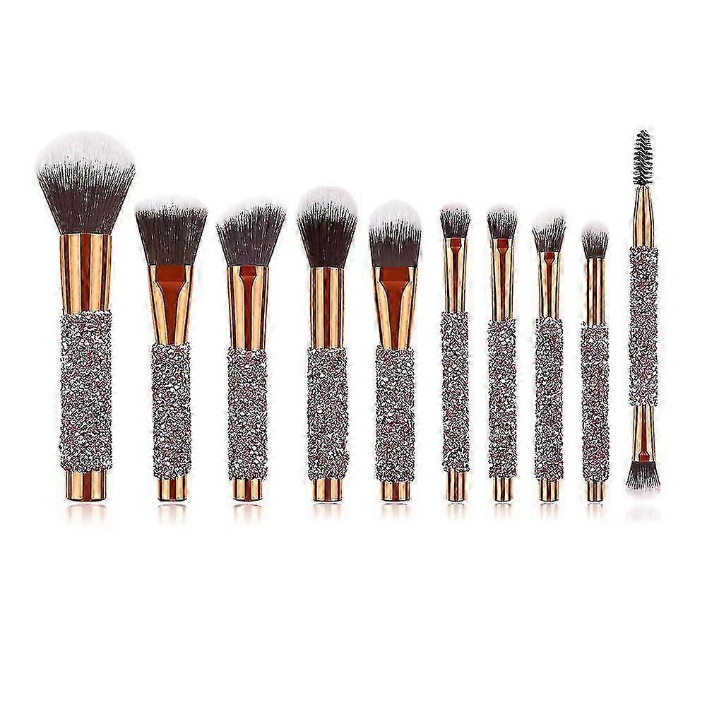 Glitter Handle Nylon Brush Set 10pc