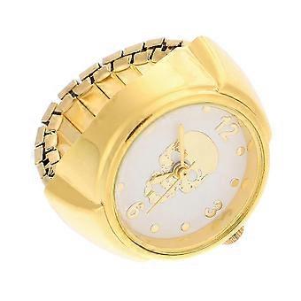 Finger Watch Ring, Stainless Steel and Glass, Retro Gradient Design, Easy Wear Timepiece Accessory, 2.5x2.5x2.2cm, 1 Pack