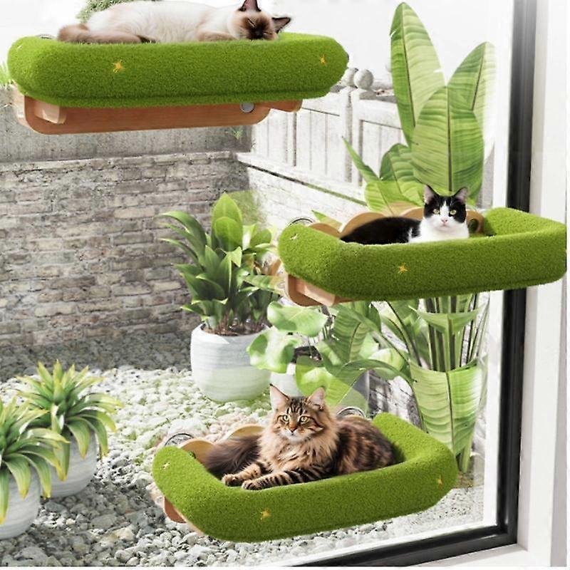 Cat Window Bed with Suction Cups Sturdy Cat Window Perch Easy Mount Elevated for Cats, Sunbathing