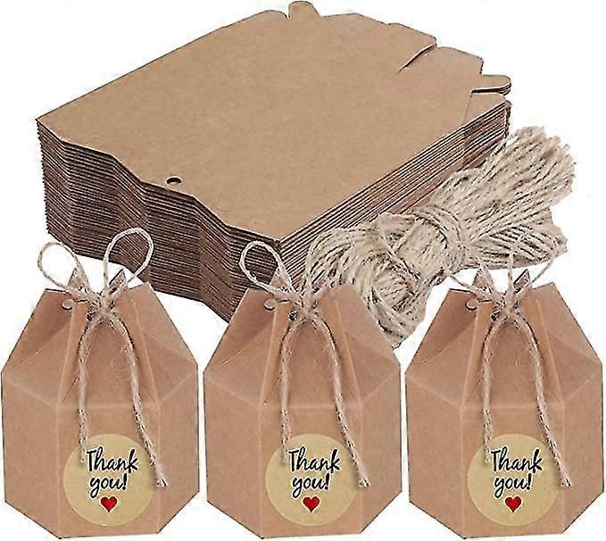 50 Handmade Paper Candy Boxes, Wedding Candy Boxes, DIY Party Gift Boxes