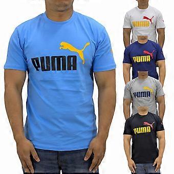 Puma Mens T Shirt Essentials Logo Crew Neck Pullover Short Sleeve Casual Cotton