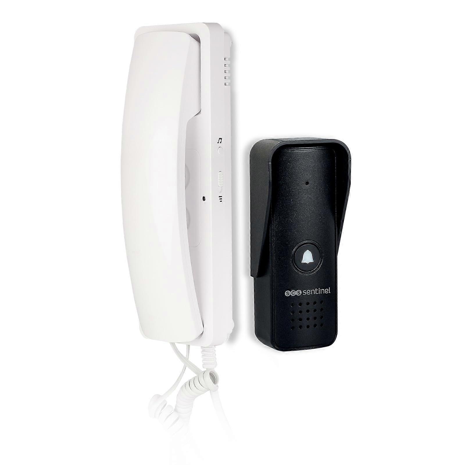 Bedrade Audio Intercom - 9-12V DC Voeding - Aluminium Behuizing - Wit