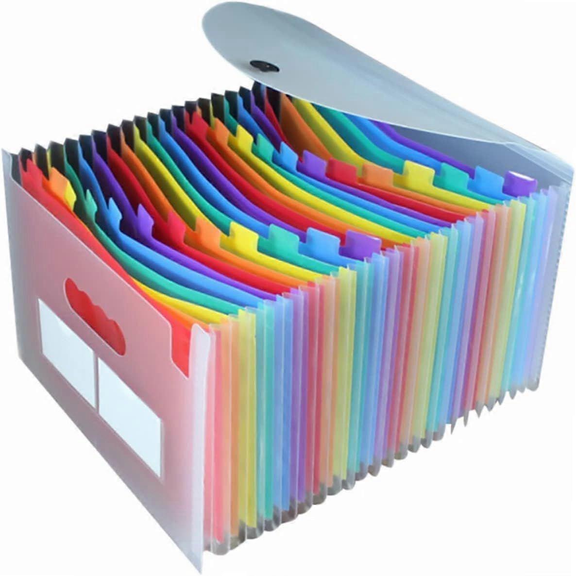A4 Accordion File Organizer 24 Layer Plastic Folder