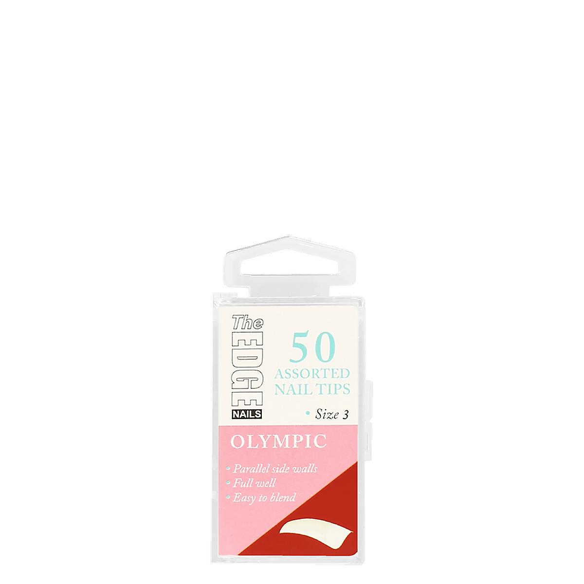 The Edge Nails Olympic Assorted Nail Tips Size 3 (50 Pack)