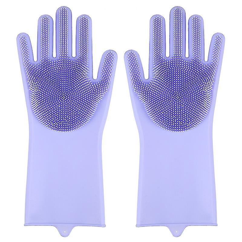 المنزلية التجمد اليدين مريحة غسل الصحون تنظيف سيليكون الإسفنج غسل المطبخ تنظيف قفازات سيليكون