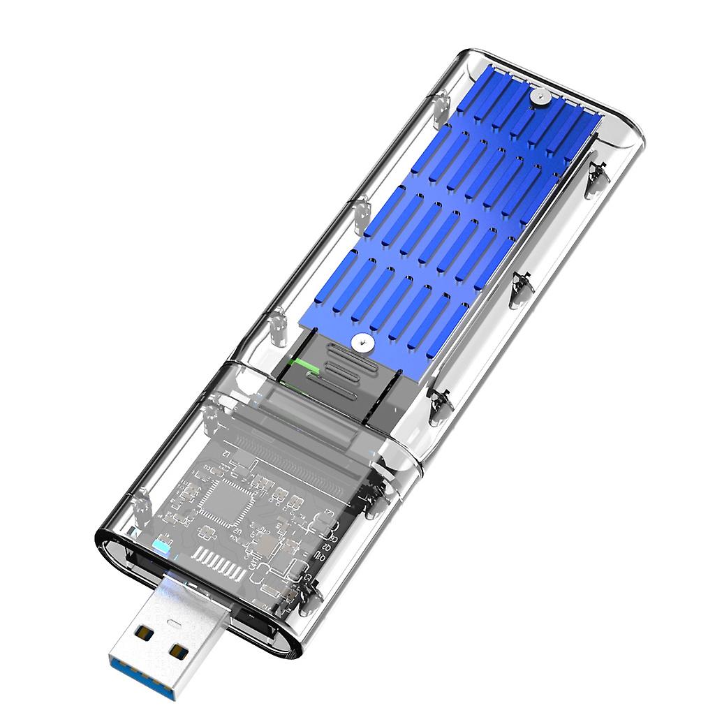 External M.2 NGFF SATA SSD Enclosure High Speed USB3.0 Gen1 5Gb/S Transparent SATA SSD Hard Drive C