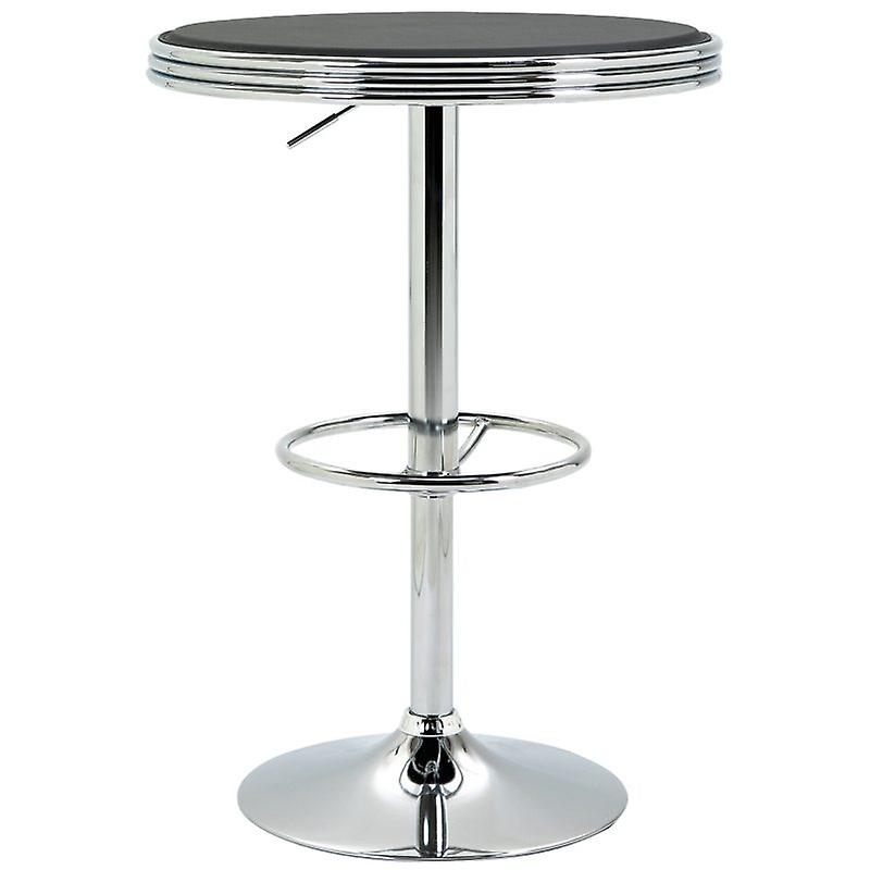 Height Adjustable Pub Table Bar Poseur Table Tabletop With Footrest