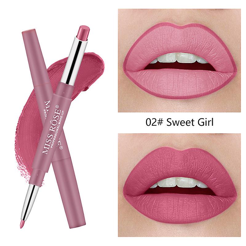 Double Head Lipstick Lip Liner Waterproof Pencil / Pen Matte Long Lasting Makeup