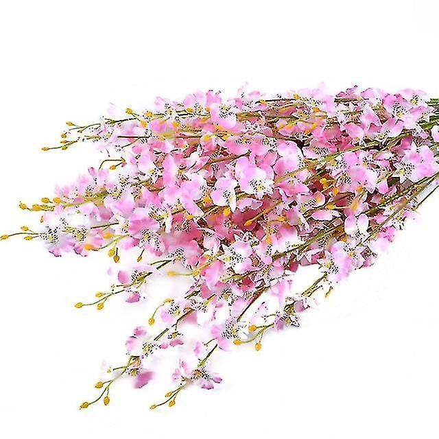 M 12 Plastic Artificial Green Plants Colored Floweres