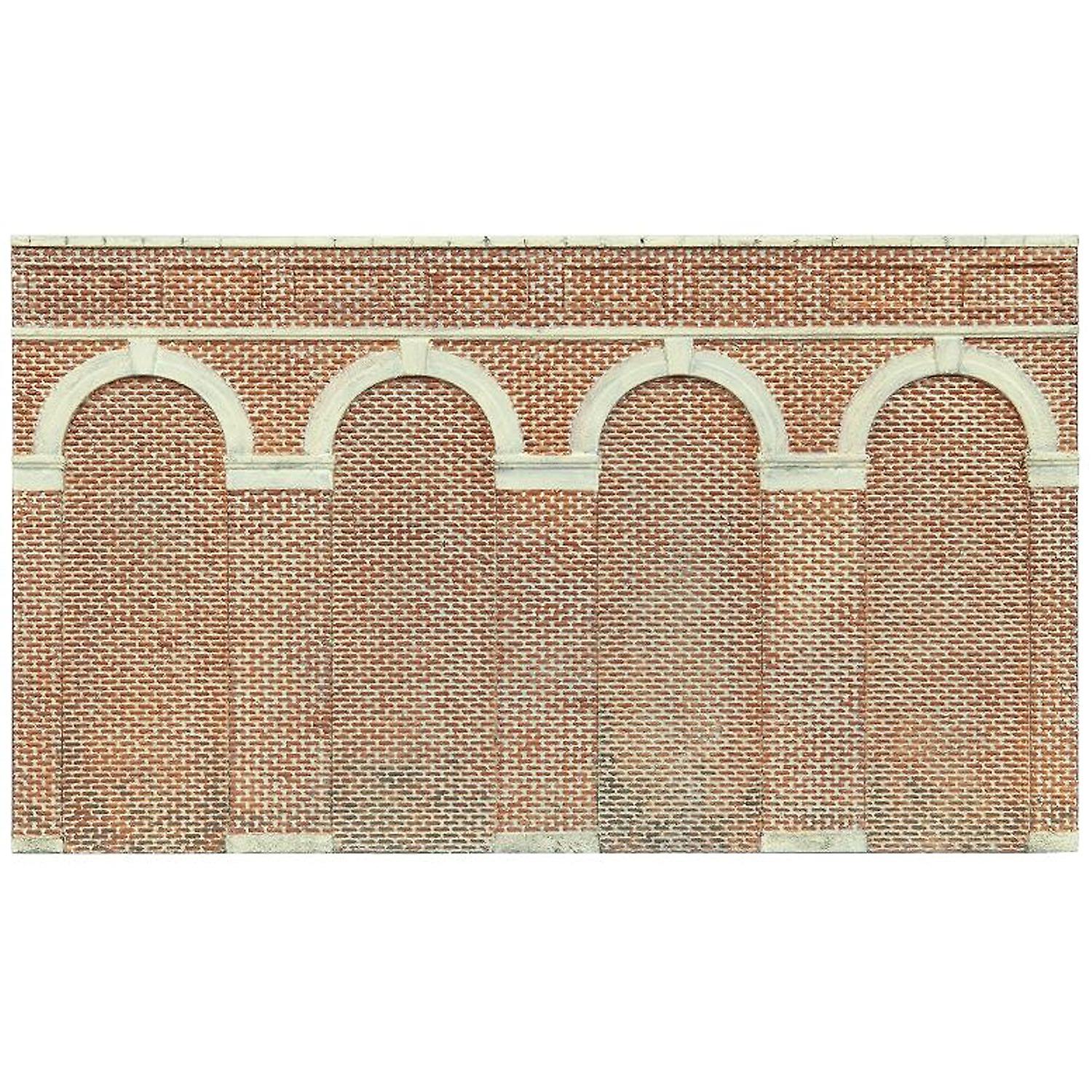 Hornby High Level Arched Retaining Walls X 2 (Red Brick)