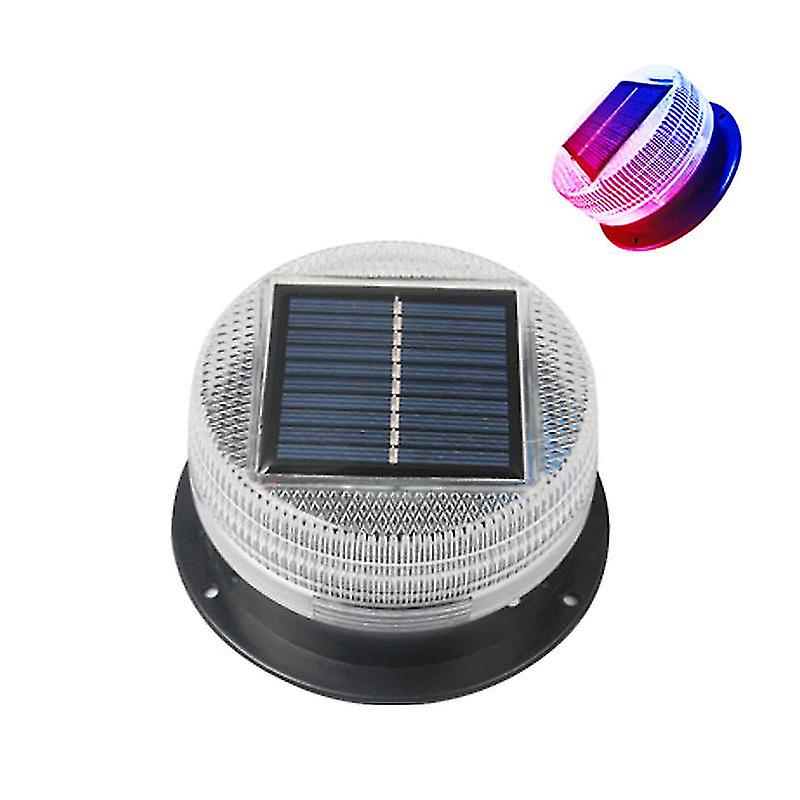 Solar Strobe Warning Light Sensitive Led Warning Lamp Super Bright Waterproof Light Control Flashing Beacon Barricade Construction Safety Road Signs F