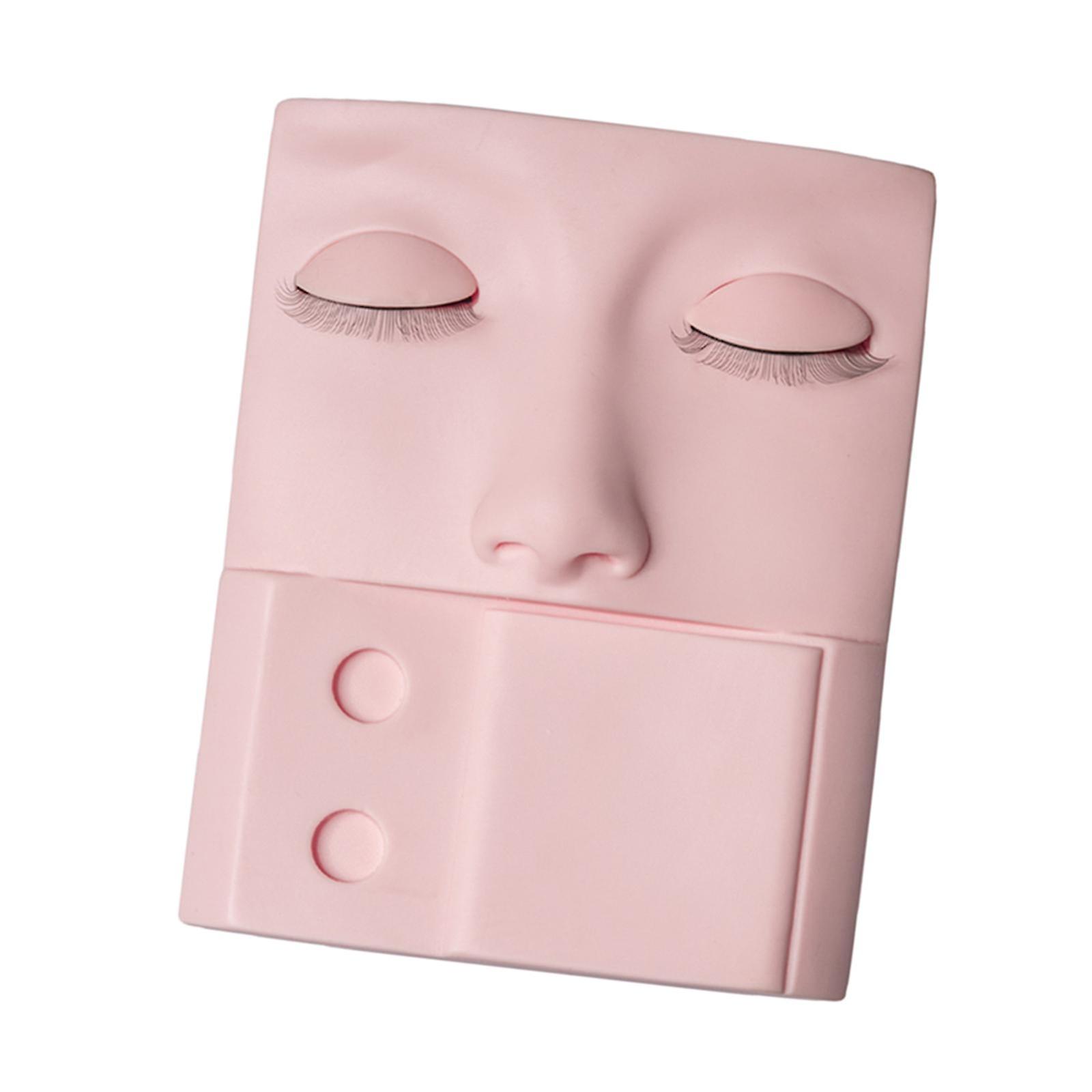 Lash Mannequin Head Portable Mannequin for Lash Practicing Pink