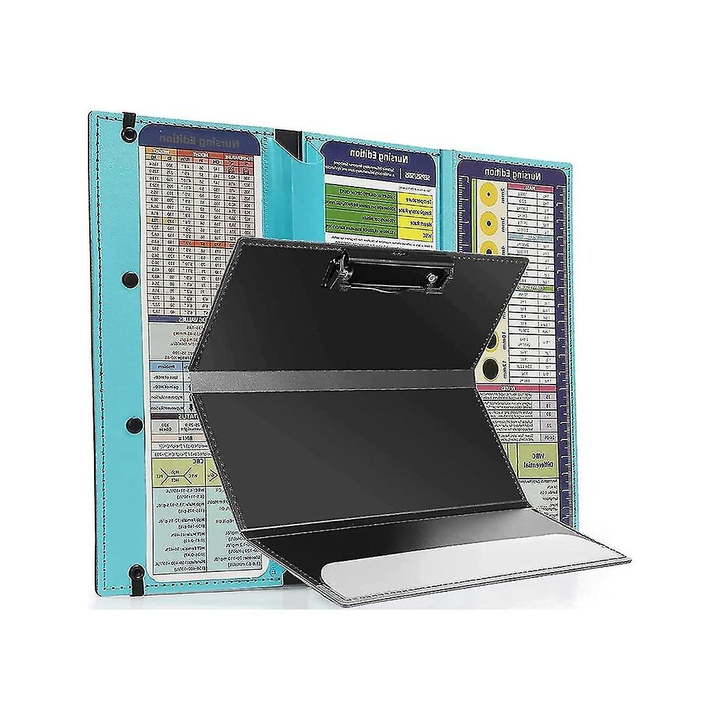 Nursing Clipboard Foldable Nurse Clip Board Cheat Sheets Pocket Notepad Low Clip For Nurses Student