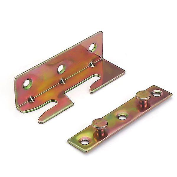 Bed Rail Bracket, 4 Sets Mortiseless Bed Hinge Fixing Connector, Faster Assembly Hardware