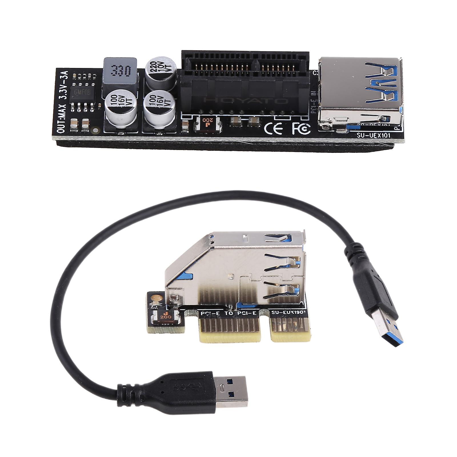 Pci-e Riser Adapter USB3.0 pci-e x1 To Pci-e x1 Graphics Expansion Card Cable