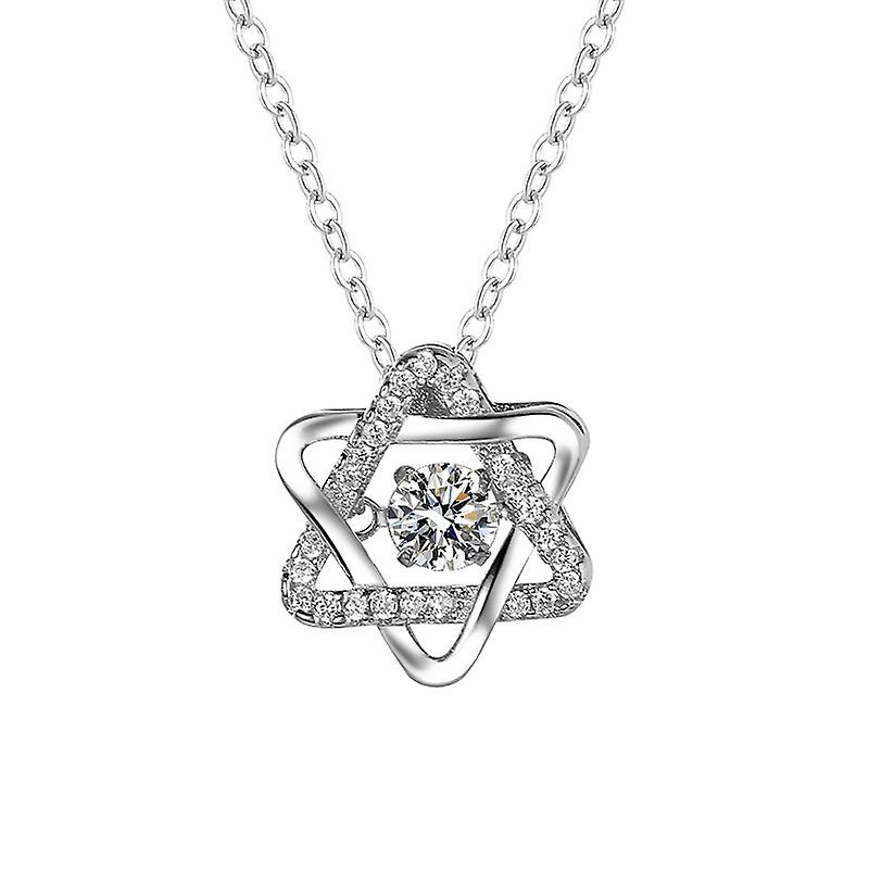 S925 Collier Pendentif Argent Sterling Moissanite